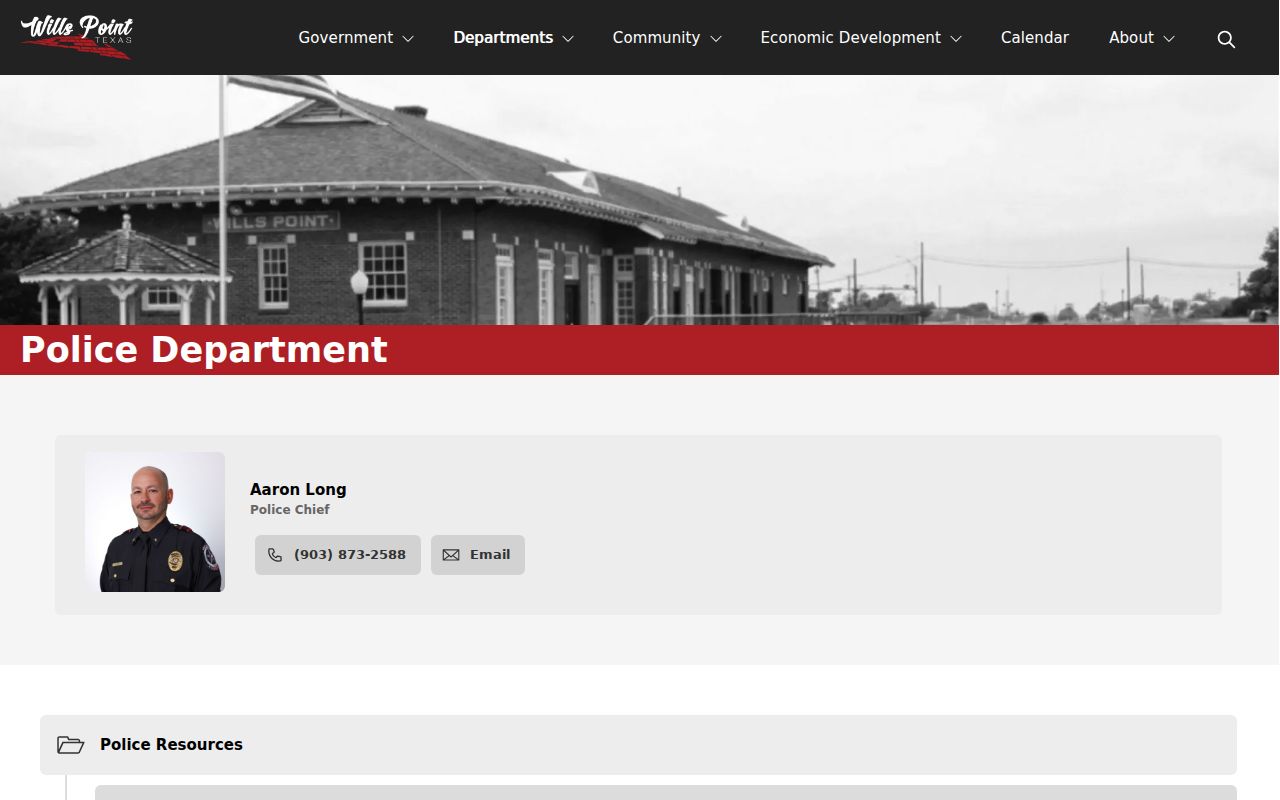 Wills Point warrant records: separate police records request and contact route