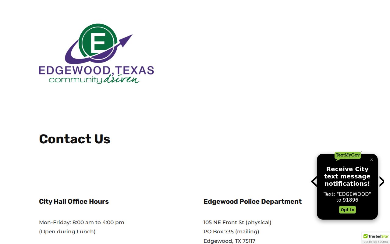Edgewood court, police, and City Hall warrant records routing